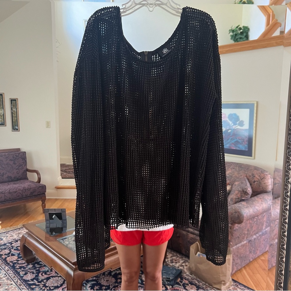 Rock & Republic Mesh long sleeve top